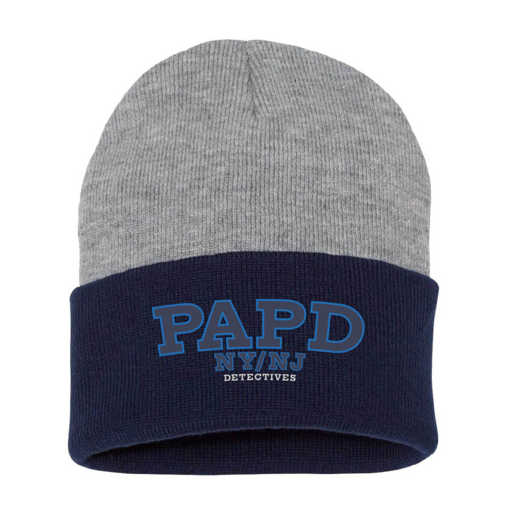Port Authority NY & NJ Police | Detectives Endowment Association 12 Inch Two-Tone Cuffed Beanie