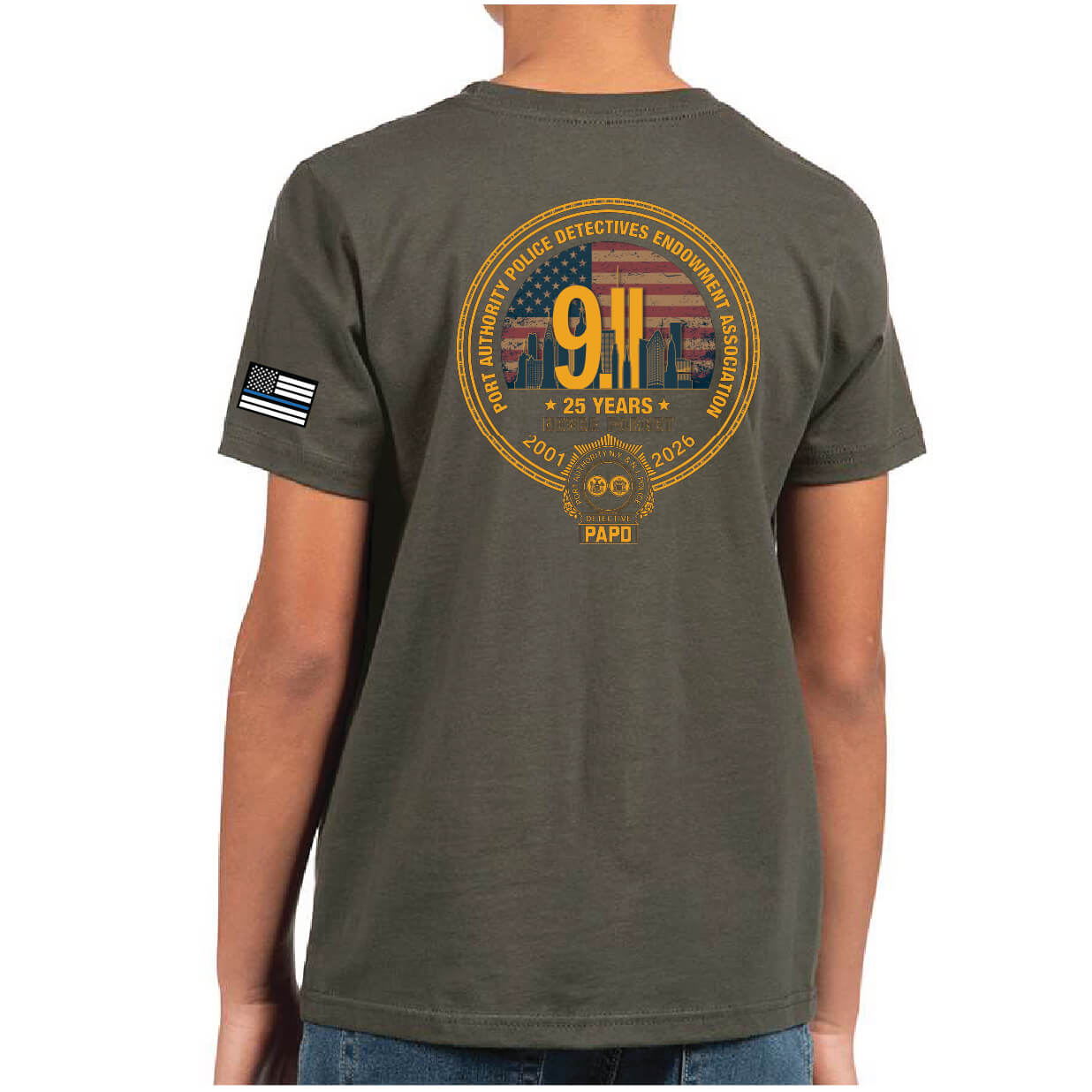 Youth Heavy Metal 9/11 Never Forget T-Shirt Back