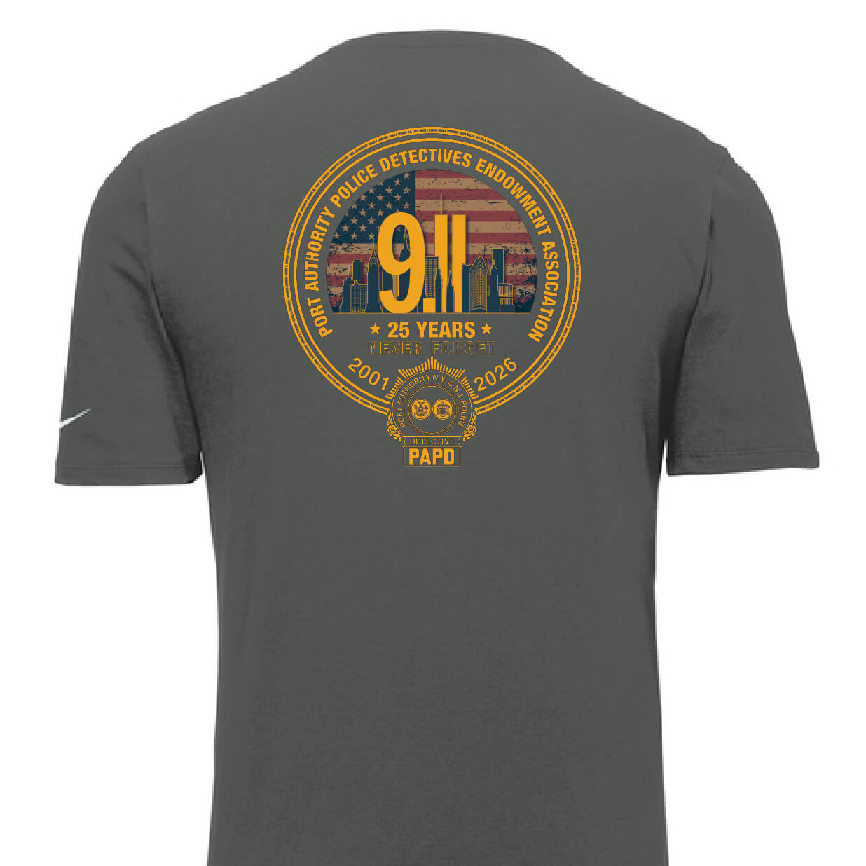 Anthracite Nike Dri-FIT Cotton/Poly Tee Back