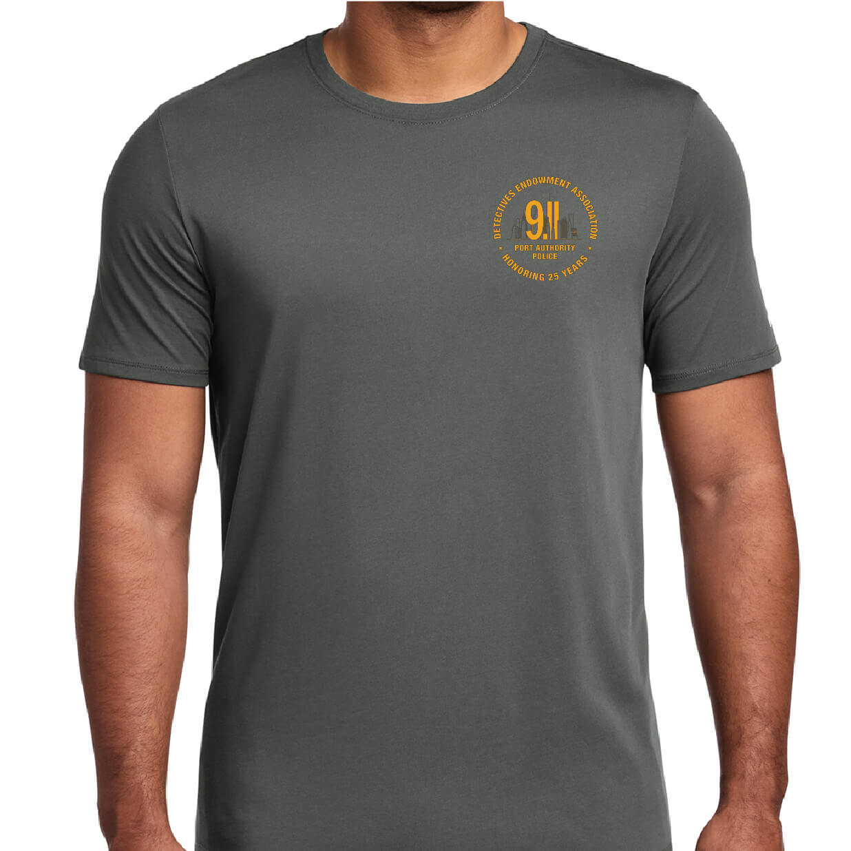 Anthracite Nike Dri-FIT Cotton/Poly Tee Front