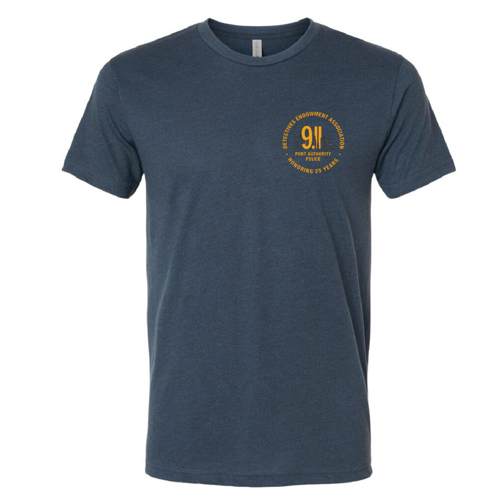 Legion Blue Cotton Crew Neck Never Forget T-Shirt Front