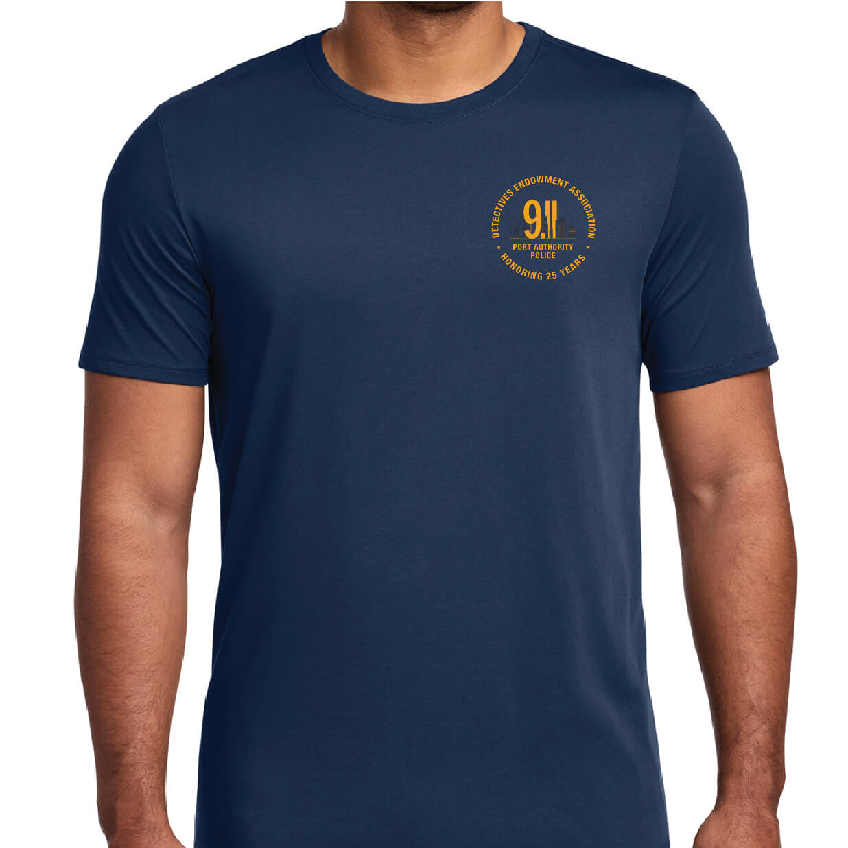 Navy Nike Dri-FIT Cotton/Poly Tee Front